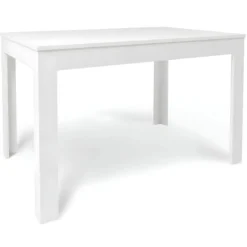 Tavolo da Pranzo Allungabile 120x80 cm Bianco Moderno