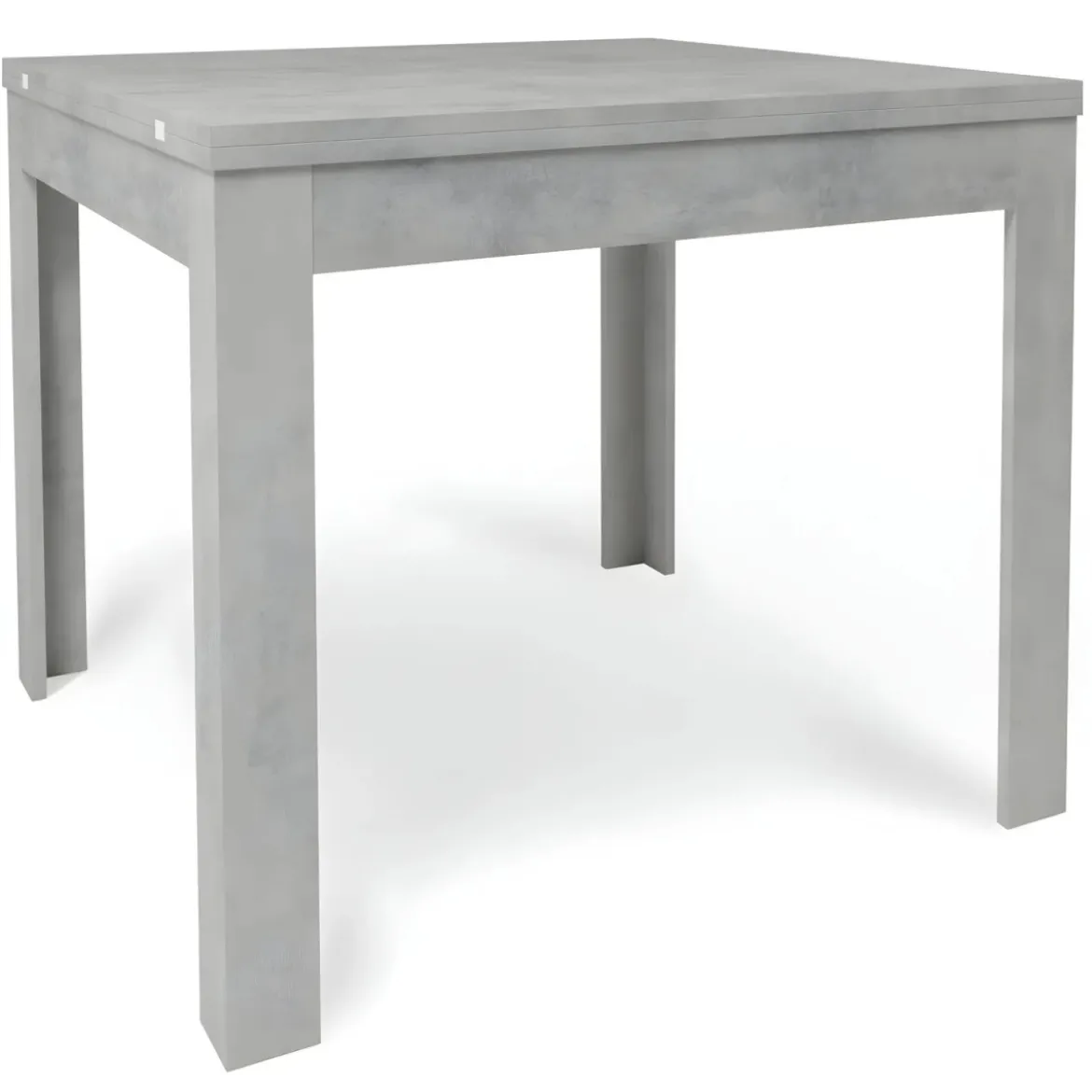 Tavolo da Pranzo Allungabile 90x90 cm Finitura Cemento