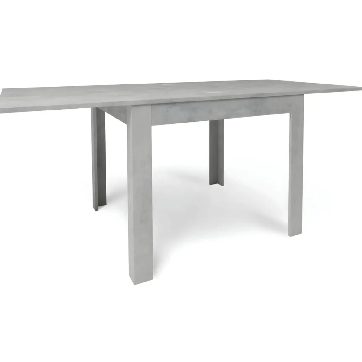 Tavolo da Pranzo Allungabile 90x90 cm Finitura Cemento