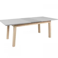 Tavolo da Pranzo Allungabile Rovere Grigio Rettangolare 2 Prolunghe