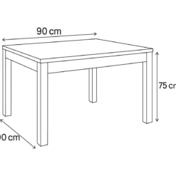 Tavolo da Pranzo Allungabile 90x90 cm Noce e Bianco