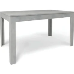 Tavolo da Pranzo Allungabile 140x80 cm Finitura in Cemento