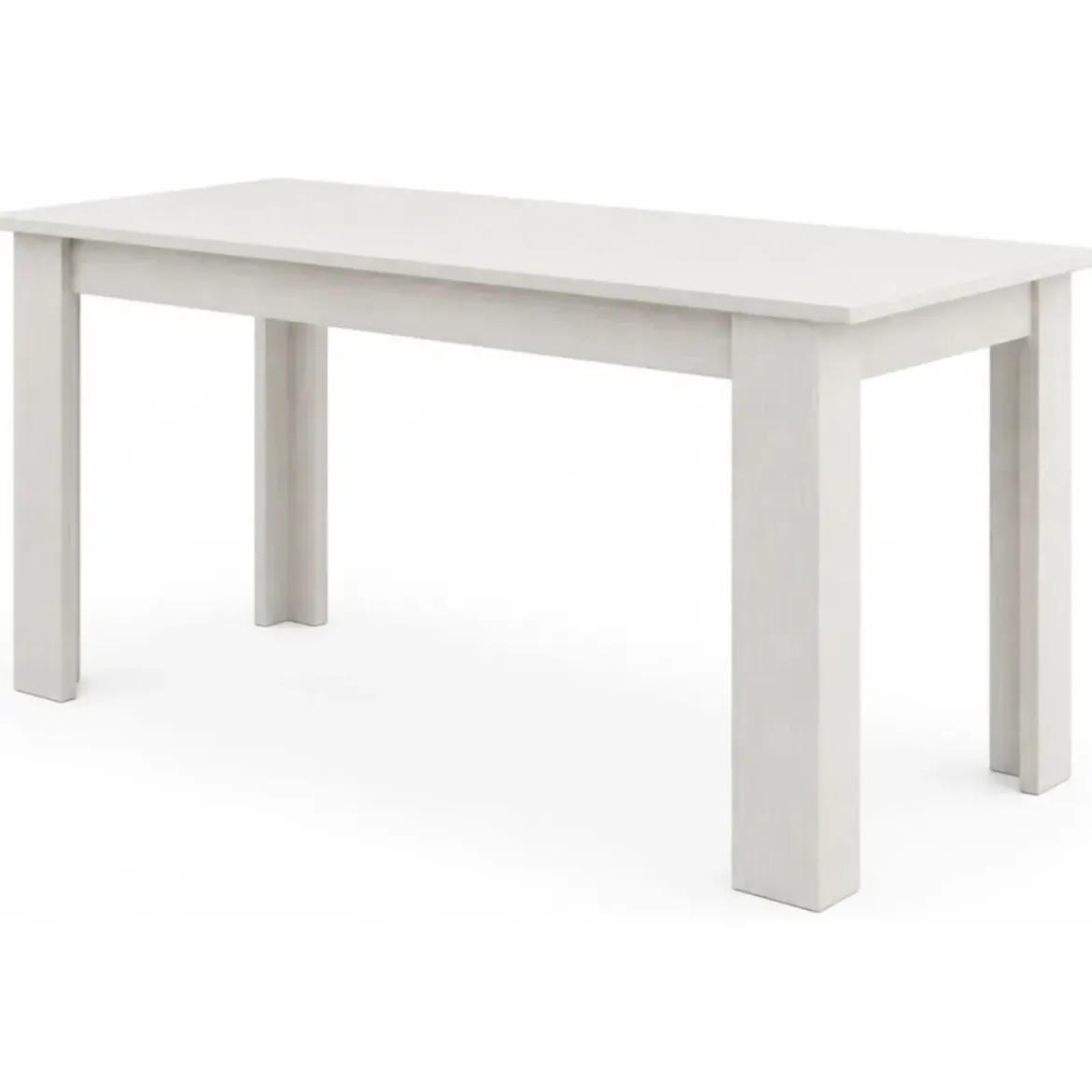 Tavolo da Pranzo Allungabile 140-190 cm in Legno Bianco Larice Moderno