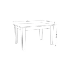 Tavolo da Pranzo Estensibile Allungabile 140/190 x 80 Bianco