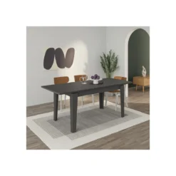 Tavolo da Pranzo 140 190x80 cm Antracite Allungabile Estensibile