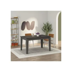 Tavolo da Pranzo 140 190x80 cm Antracite Allungabile Estensibile