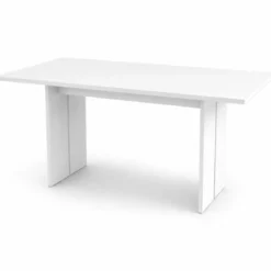 Tavolo da Pranzo 160x90 cm Bianco Lucido Rettangolare Legno Nobilitato