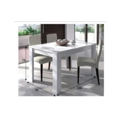 Tavolo Estensibile da Pranzo Allungabile Bianco Moderno Rettangolare per Salotto