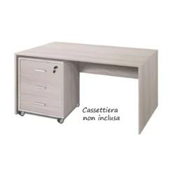 Tavolo Kit Scrivania 120 cm Olmo Piccola Moderna da Ufficio Cameretta Porta Pc