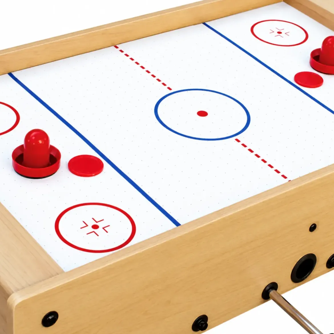 Tavolo Multigioco 2 in 1 Calciobalilla Hockey con Palline Dischetti