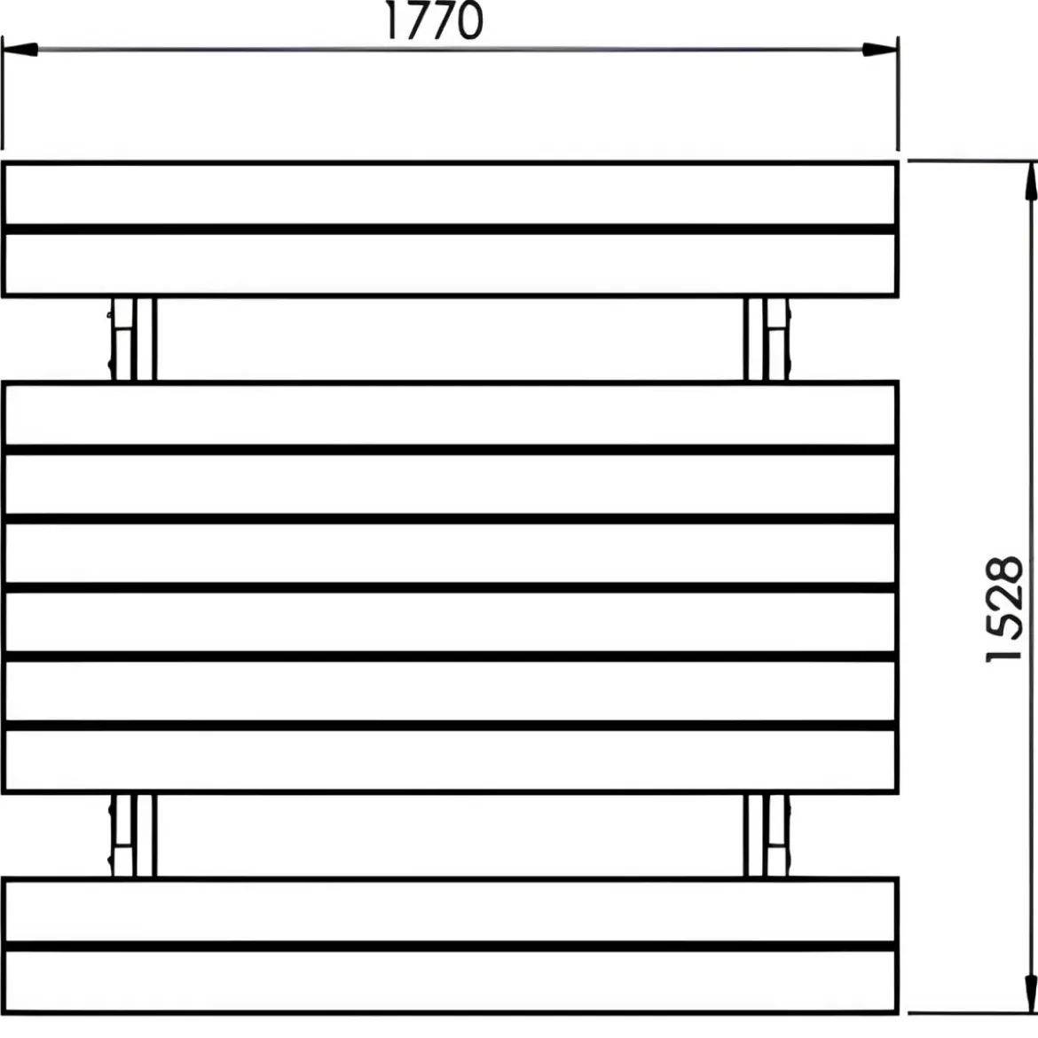 Tavolo Picnic in Legno da Esterno con Panche Richiudibili 177x153x76cm