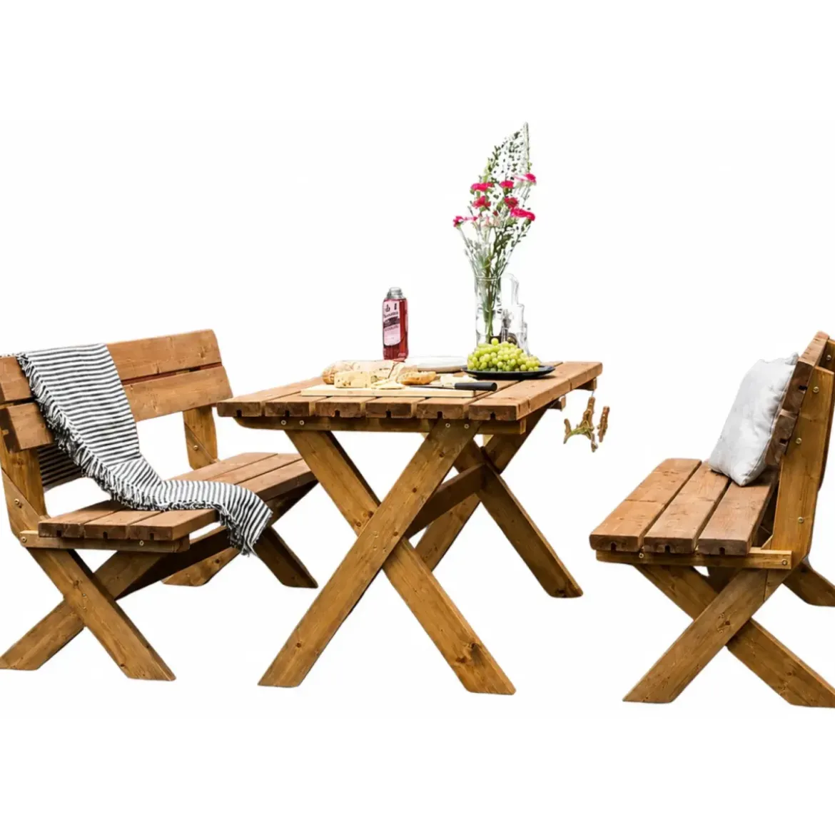 Tavolo Pic Nic 149x75x74 cm in Legno di Pino Impregnato in Autoclave