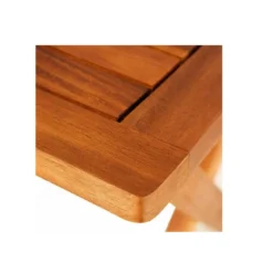 Tavolo Pieghevole 70x70 da Balcone Giardino in Legno Quadrato Esterno