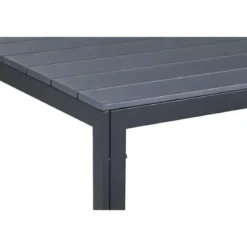 Tavolo Rettangolare 156x78 Acciaio Antracite Effetto Legno da Esterno