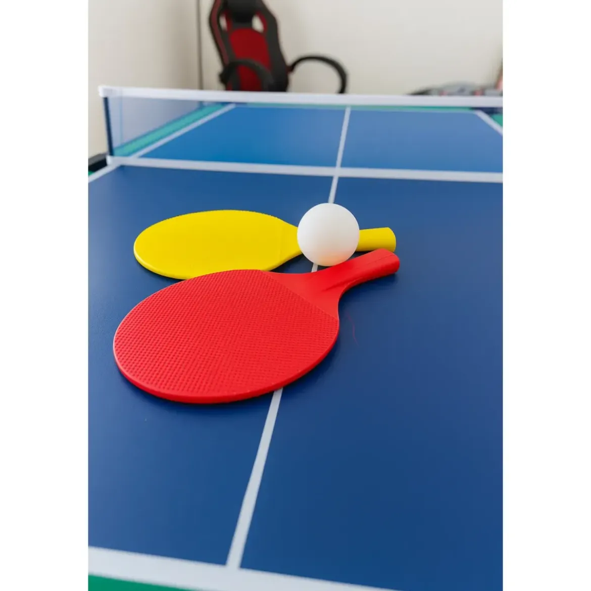 Tavolo Richiudibile 5in1 Biliardino Ping Pong Hockey Curling Biliardo Con Palline