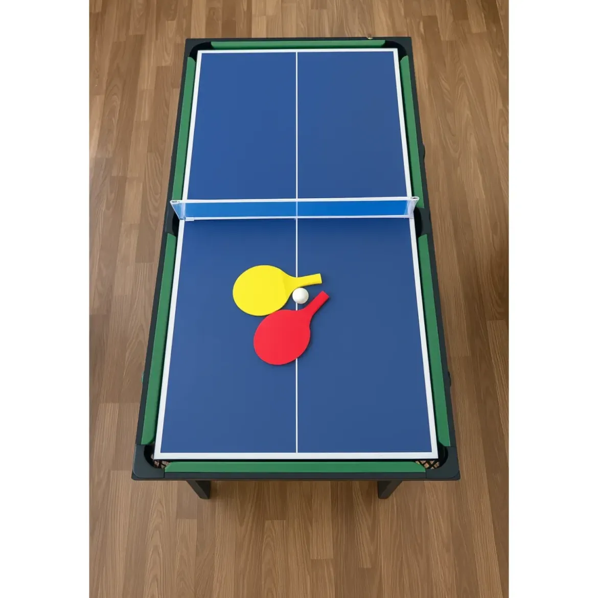 Tavolo Richiudibile 5in1 Biliardino Ping Pong Hockey Curling Biliardo Con Palline