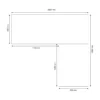 Tavolo Scrivania ad Angolo 180x170 Grigio Angolare Direzionale Ufficio Computer