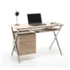 Tavolo Scrivania con Cassettiera in Legno Rovere 120 Scrittoio Moderna