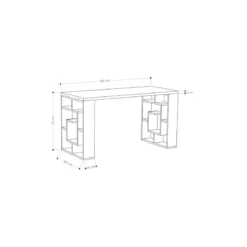 Tavolo Scrivania per Studio in Legno Porta PC con Libreria Ufficio Moderna Sala