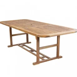 Tavolo 180x100 Allungabile in Legno da Giardino Rettangolare per Esterno