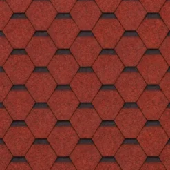 Tegole Bituminose Rosso Copertura 18 m2 per Tetto Casetta da Giardino