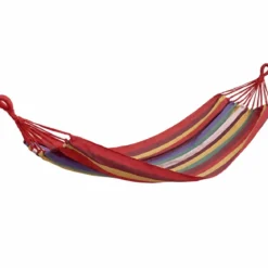 Telo Amaca a Sacco 100x200 cm da Esterno in Cotone Rosso Multicolore