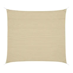 Telo a Vela Ombreggiante Quadrato 3x3 m Beige per Giardino Terrazzo