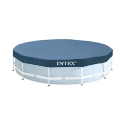 Telo Copri Piscina Rotonda 305 cm Frame Steel Copertura Protezione Intex Corde
