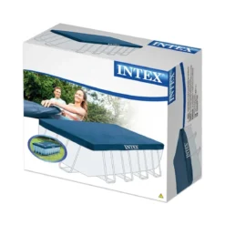 Telo Copri Piscina 400x200 cm Frame Rettangolare Fuoriterra Intex Copertura