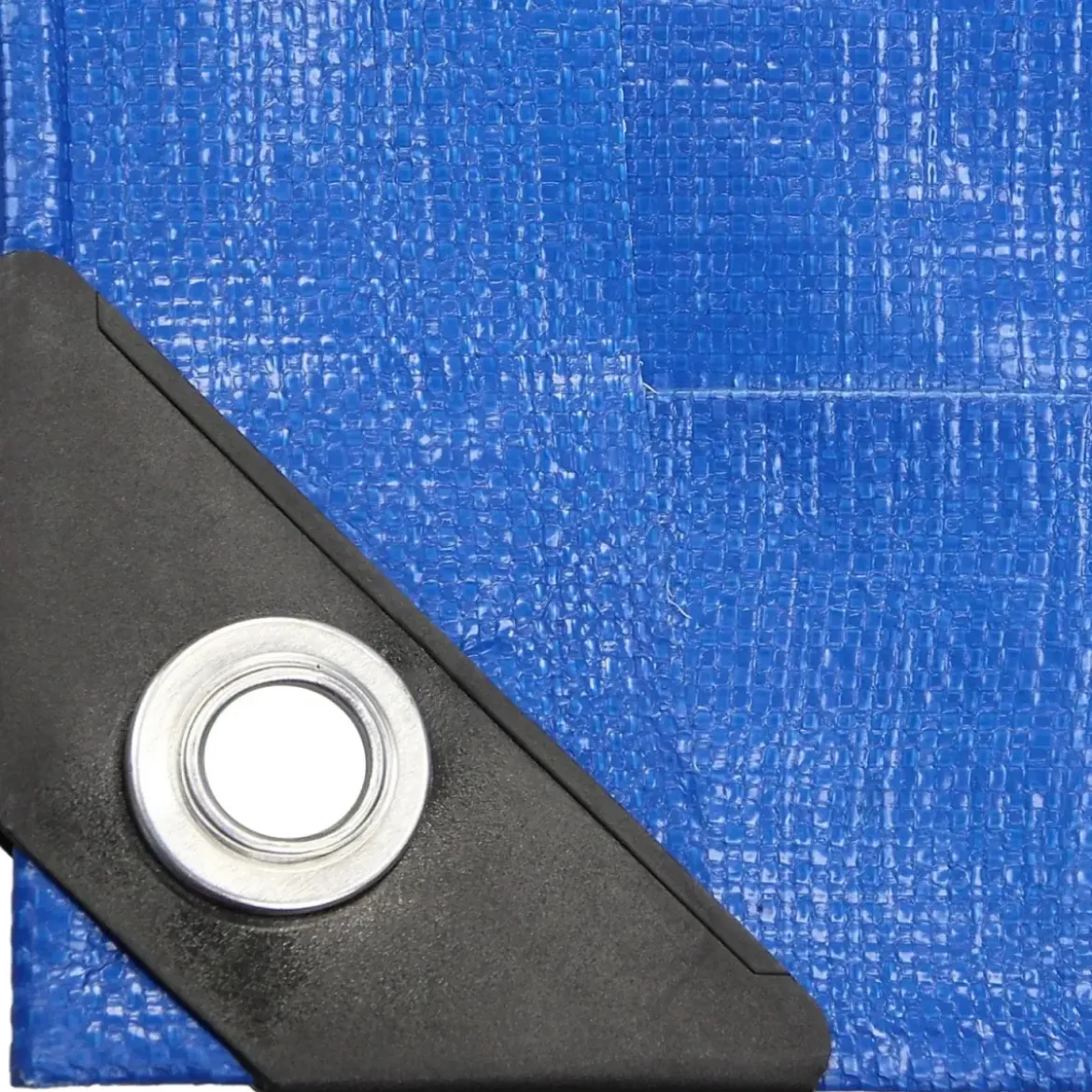 Telo Occhiellato Idrorepellente PE Blu 5x8 m Lavabile Bordi Rinforzati
