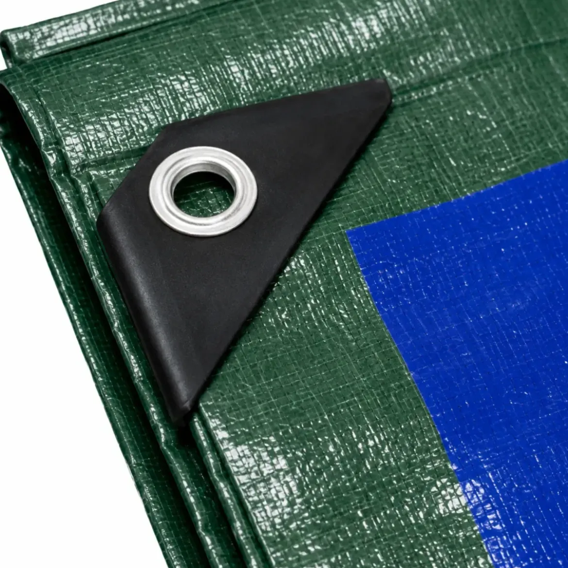 Telo Occhiellato Impermeabile in Polietilene Verde Blu 10x14m 130g/m2