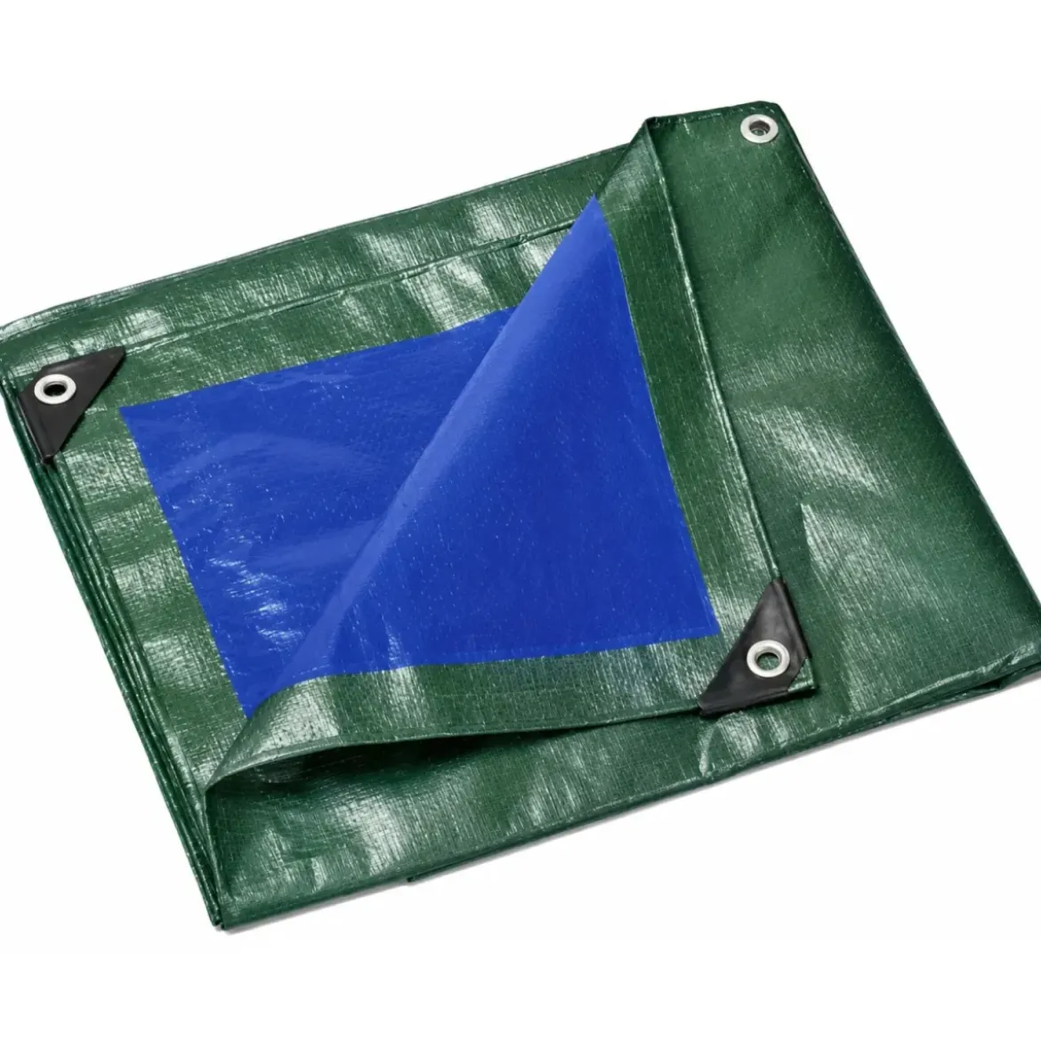 Telo Occhiellato Impermeabile in Polietilene Verde Blu 8x12m 130g/m2