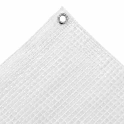 Telo Occhiellato Impermeabile 3x6 m PE Bianco Copertura Lavabile