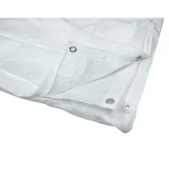 Telo Occhiellato 3x4 mt Copertura Multiuso in PVC Antistrappo Bianco