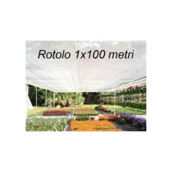 Telo Ombreggiante 1x100 Metri Bianco per Recinzione Copertura Rete Oscurante