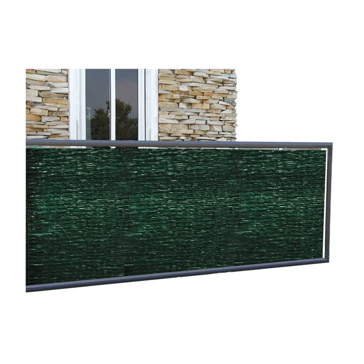 6 Telo Ombreggiante 1.5x3 Ringhiera Verde Recinzione Rete Terrazzo Ombra Balcone