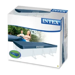 Telo per Piscina Frame 460x226 Rettangolare Polietilene Intex Copertura Esterno