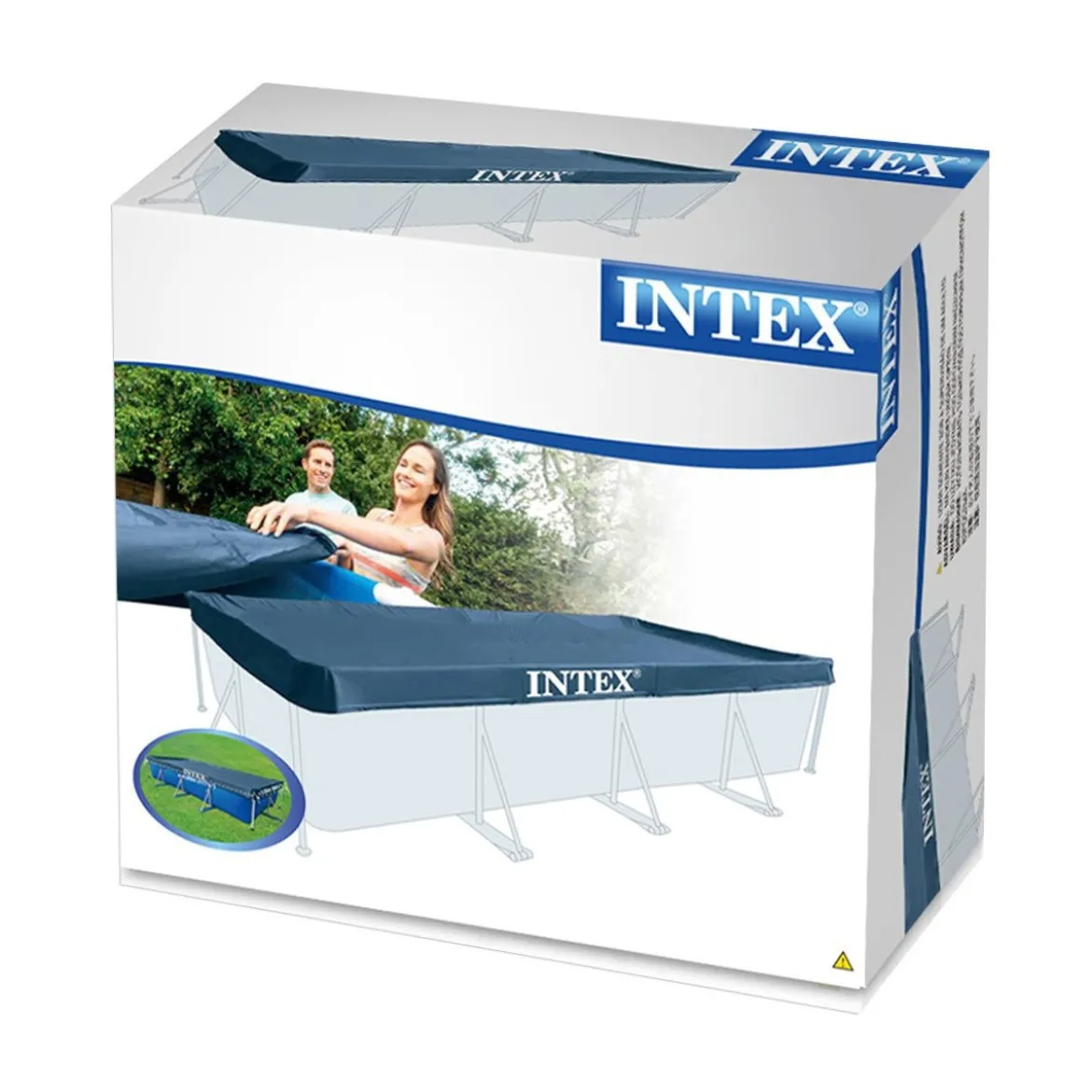 Telo per Piscina Frame 460x226 Rettangolare Polietilene Intex Copertura Esterno