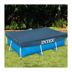 Telo per Piscina Frame 460x226 Rettangolare Polietilene Intex Copertura Esterno