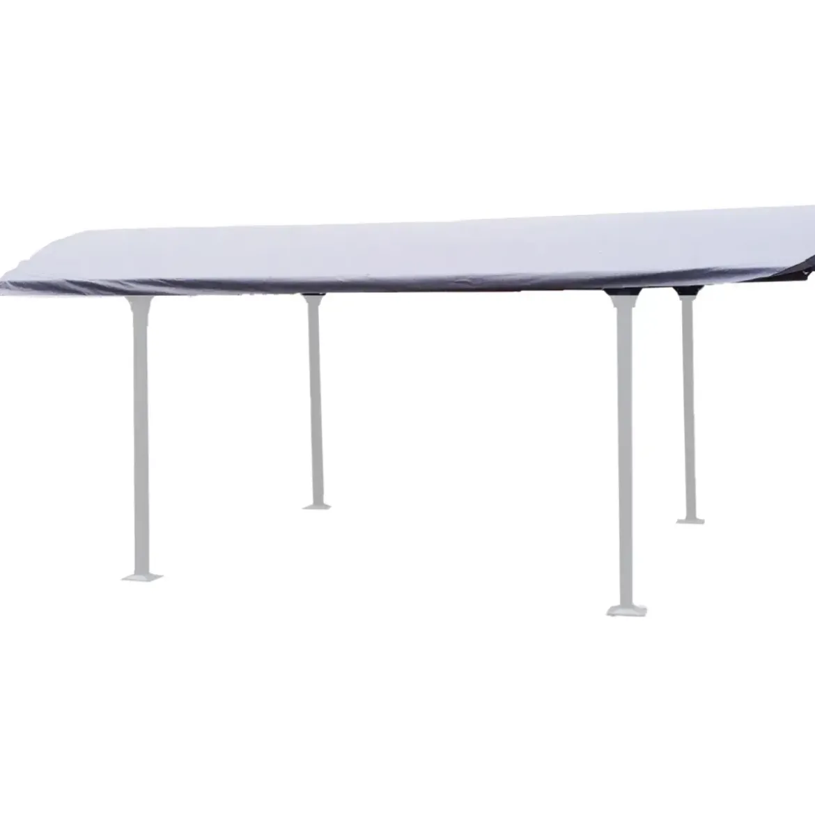 Telo per Tettoia Carport 485x300 cm Grigio Antracite PVC 280 g/m2