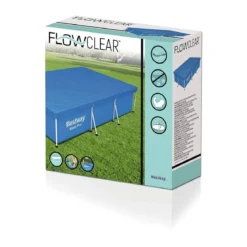 Telo Piscina Fuoriterra Rettangolare 3x2 con Telaio Steel Copripiscina Copertura