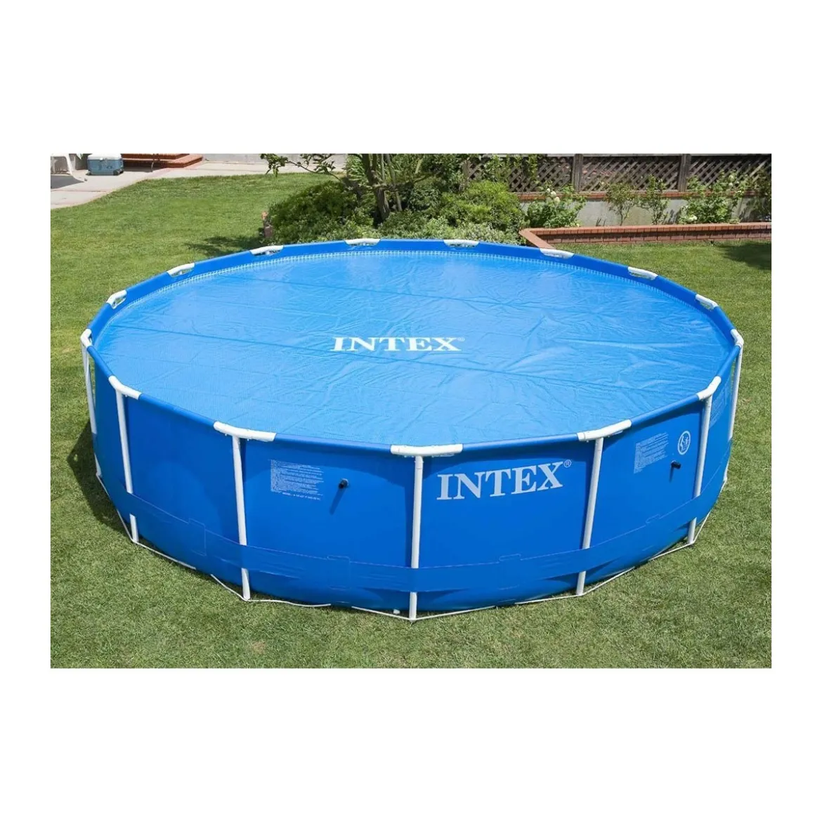 Telo Termico Copri Piscina 366 cm Rotonda Copertura Autoportante Intex Frame