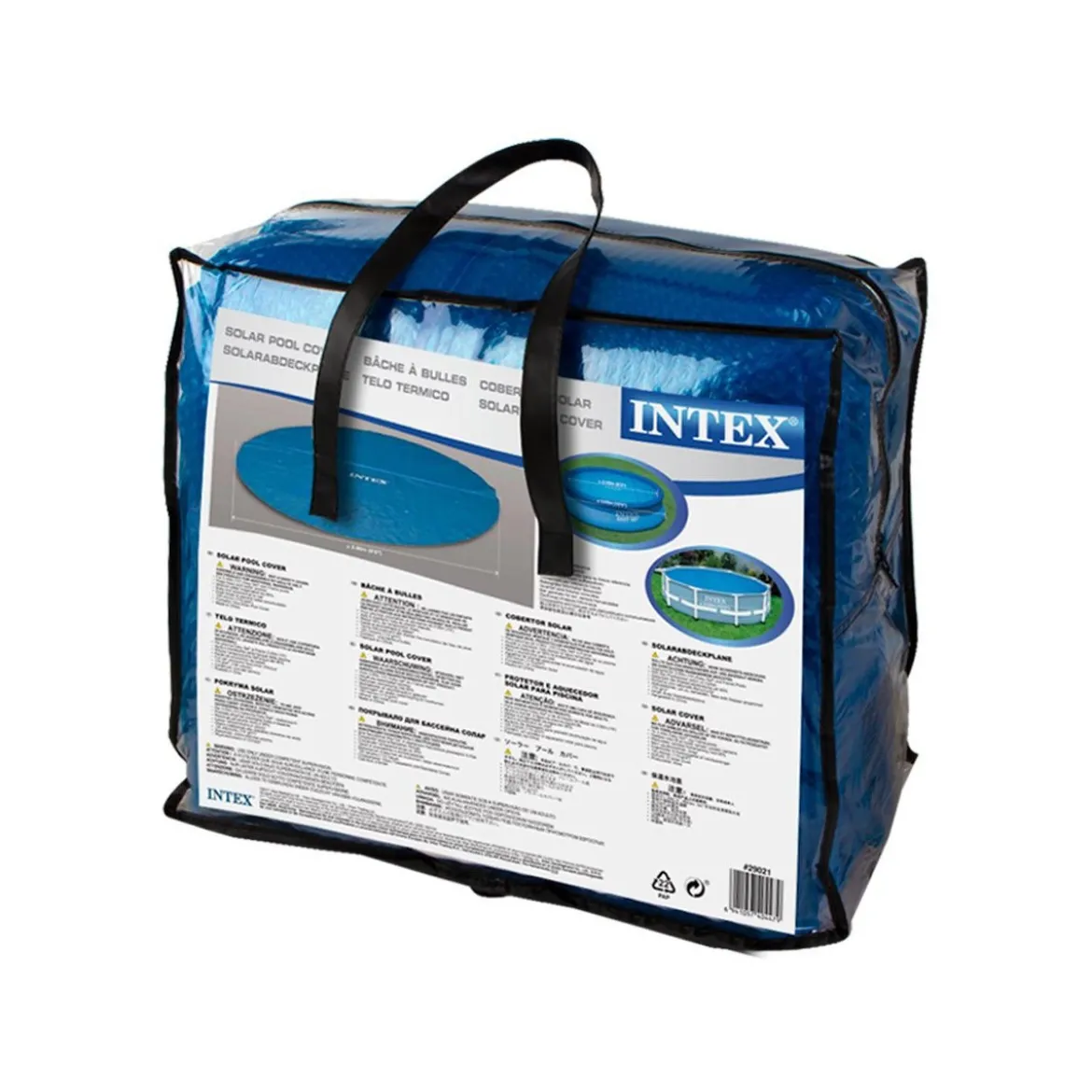 Telo Termico Copri Piscina 366 cm Rotonda Copertura Autoportante Intex Frame