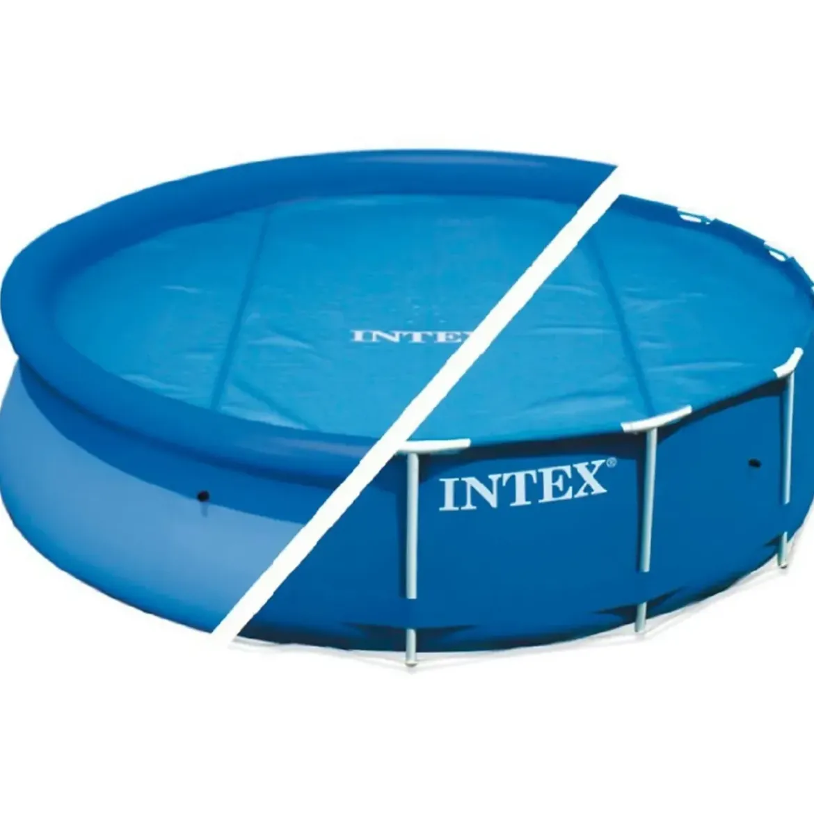Telo Termico Copri Piscina 244 cm Rotonda Copertura Autoportante Intex Frame