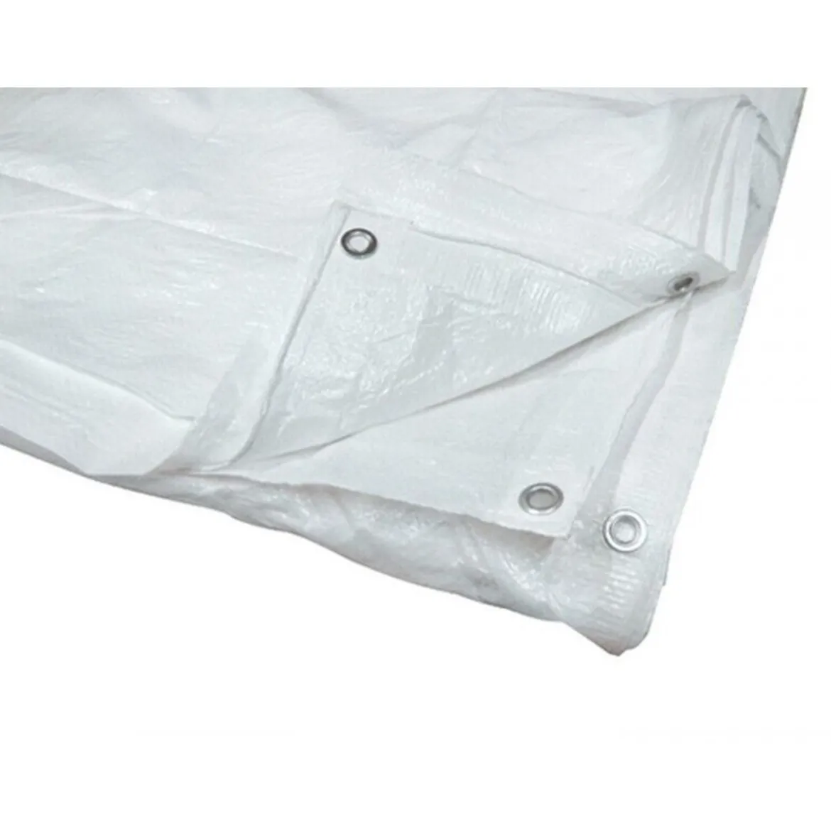 Telo 3x3 mt Occhiellato Bianco Copertura in PVC Antistrappo Multiuso
