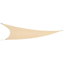 Tenda a Vela Triangolare 3x3 m Beige per Ombreggiare Giardino e Terrazzo