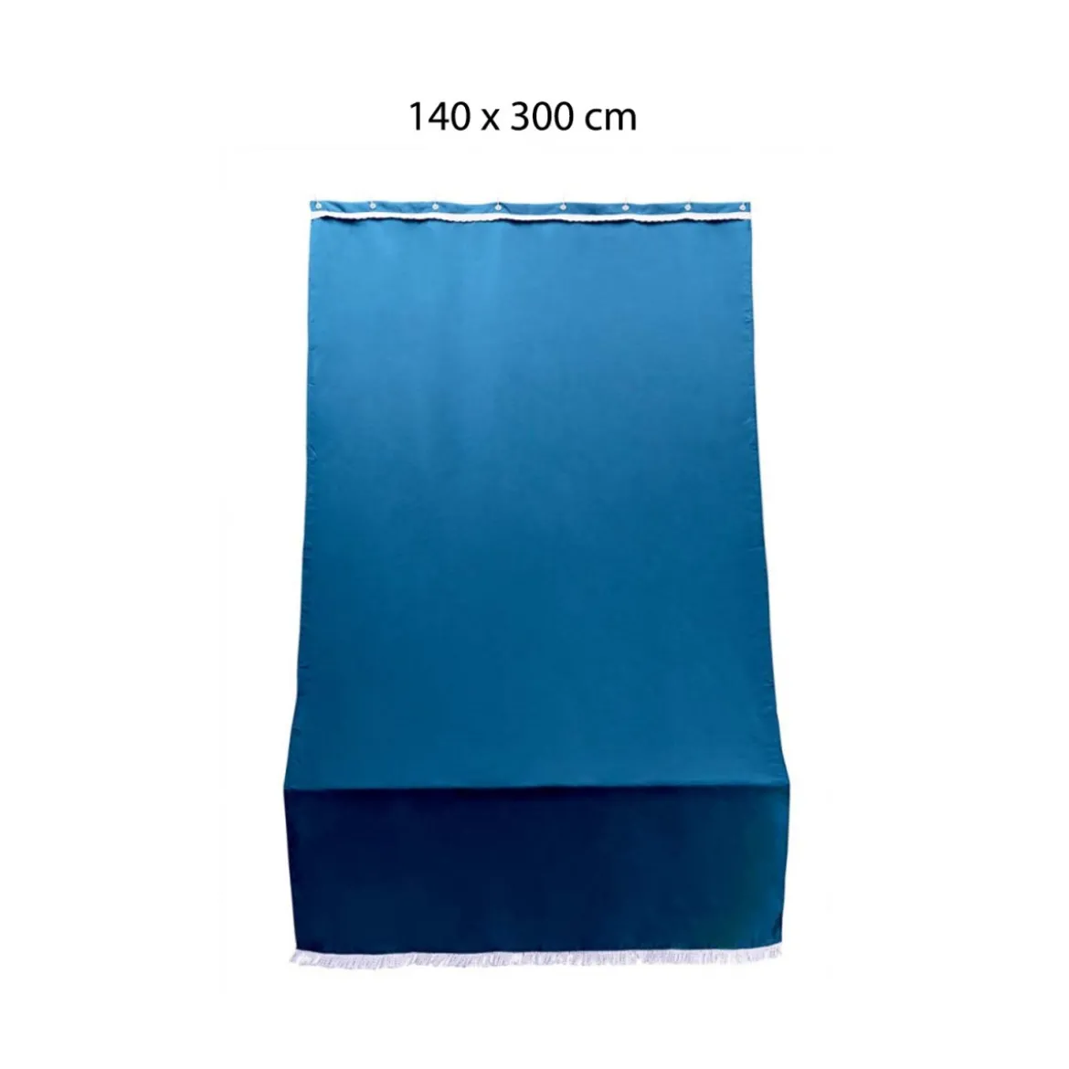 Tenda Blu Parasole 140x300 a Soffitto con Anelli per Terrazzo Ombreggiante