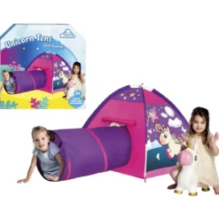 Tenda da Gioco per Bambini Unicorno con Tunnel per Cameretta Pieghevole