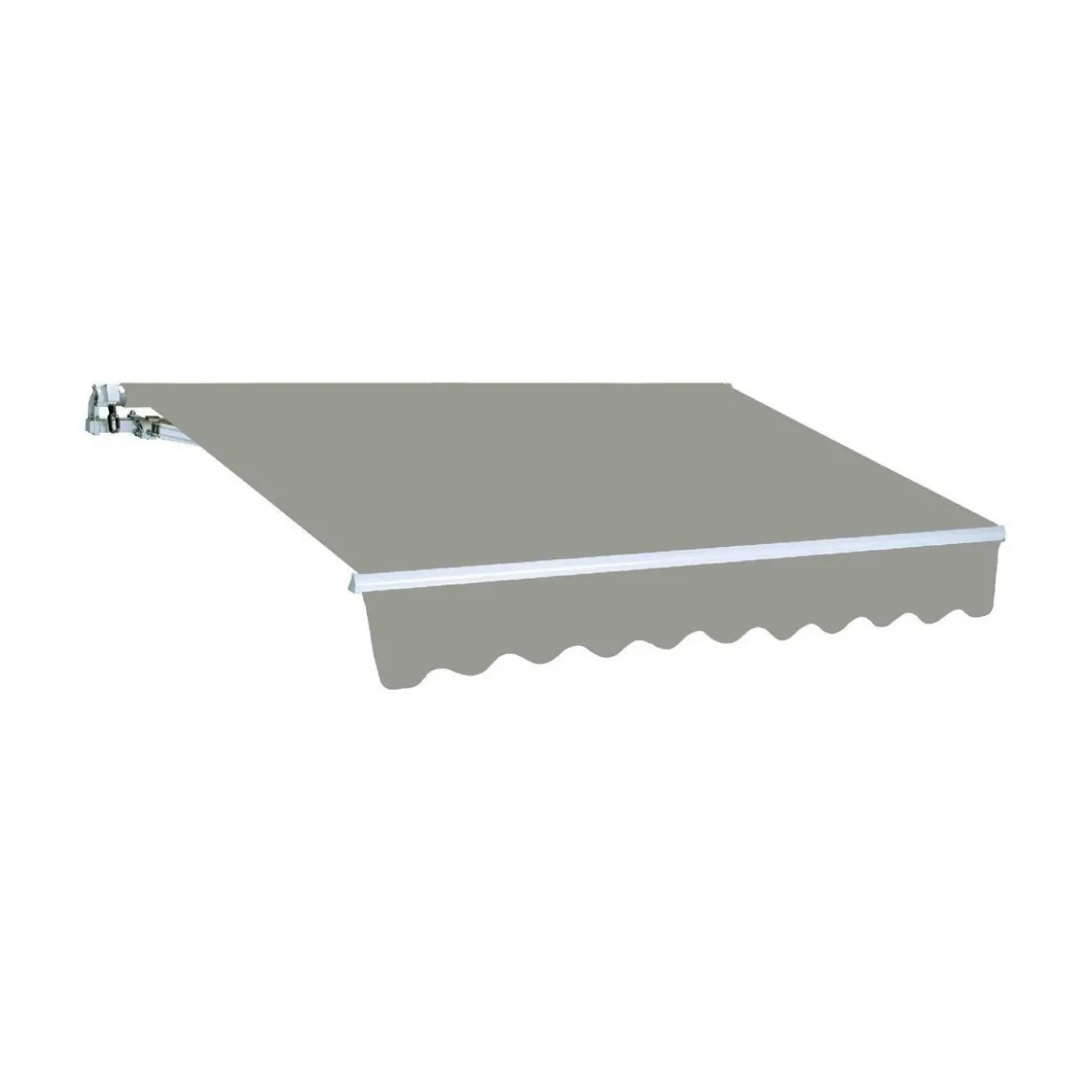 Tenda da Sole a Bracci Retrattili 250x200 Grigio con Rullo da Esterno Parasole