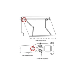 Tenda da Sole a Bracci Retrattili 250x200 Grigio con Rullo da Esterno Parasole
